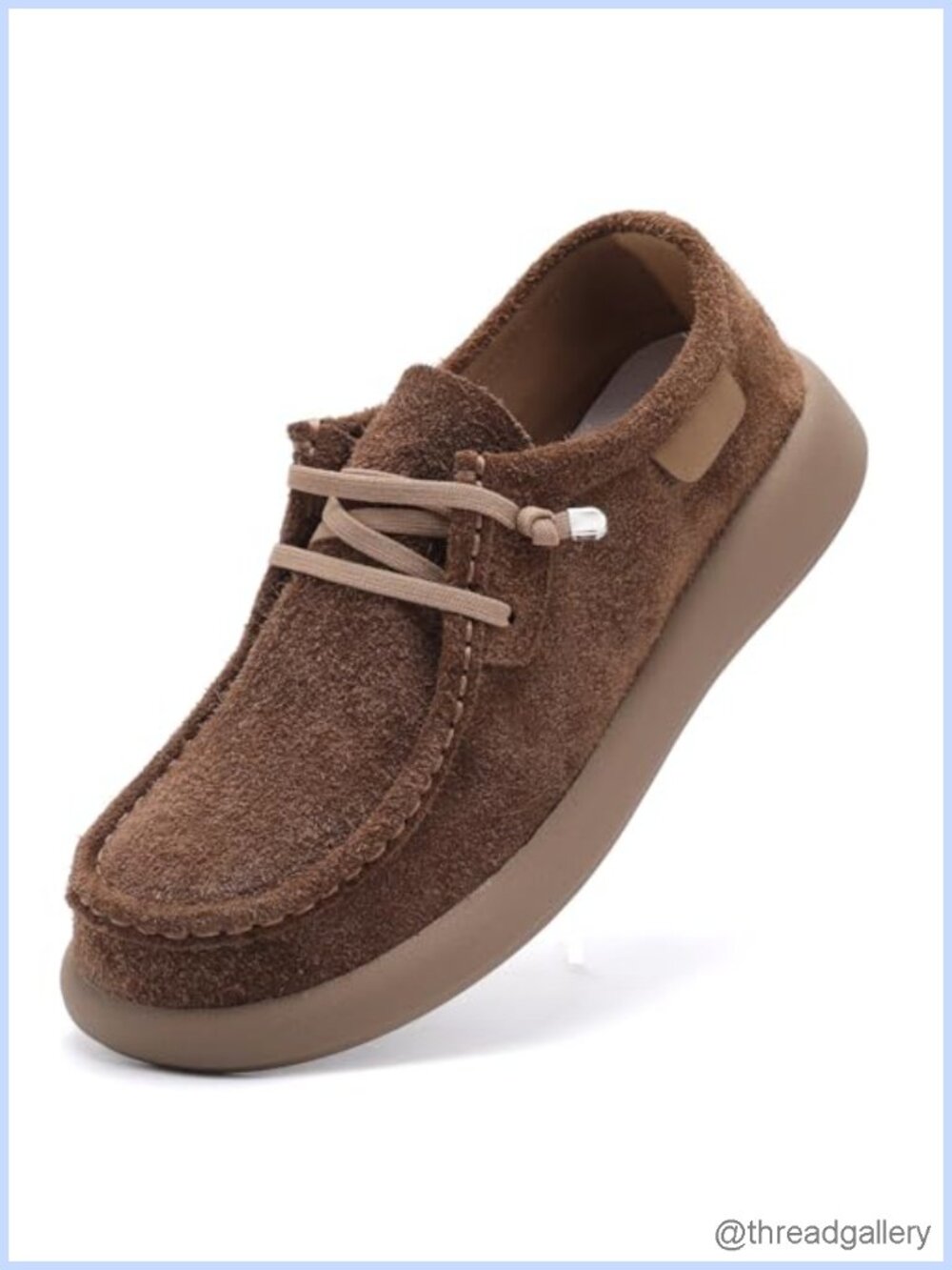 Women's Suede Leather Oxford Shoes Lace-Up Loafers Comfort Dressy Business